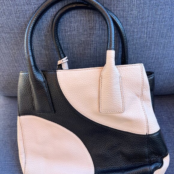 Unique Black and Tan Kate Spade leather tote. - Picture 2 of 4